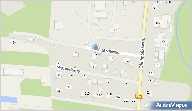 Grodzisk Mazowiecki, Malczewskiego Jacka, 5, mapa Grodzisk Mazowiecki