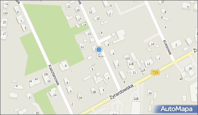 Grodzisk Mazowiecki, Malinowa, 7, mapa Grodzisk Mazowiecki