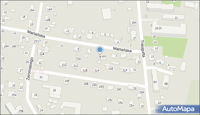 Grodzisk Mazowiecki, Mariańska, 5, mapa Grodzisk Mazowiecki