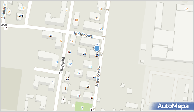 Grójec, Maratońska, 25, mapa Grójec