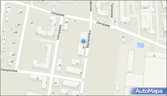 Grójec, Maratońska, 35, mapa Grójec