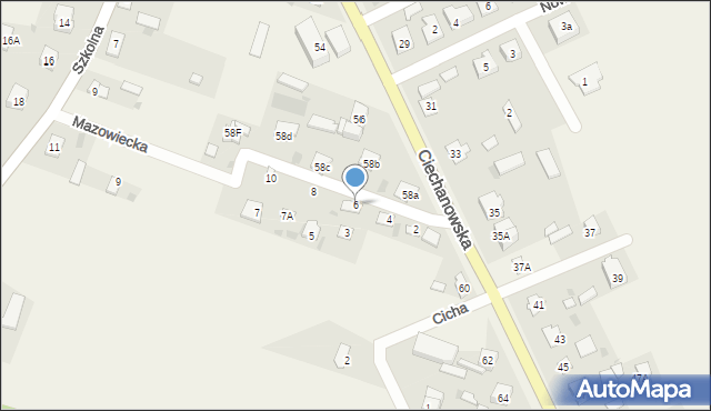 Grudusk, Mazowiecka, 6, mapa Grudusk