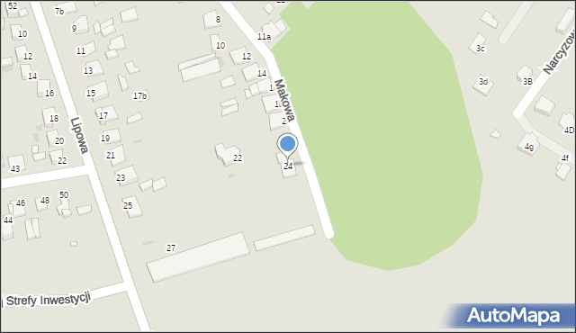 Grudziądz, Makowa, 24, mapa Grudziądza