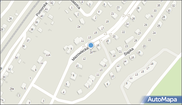 Gryfino, Mazowiecka, 14, mapa Gryfino