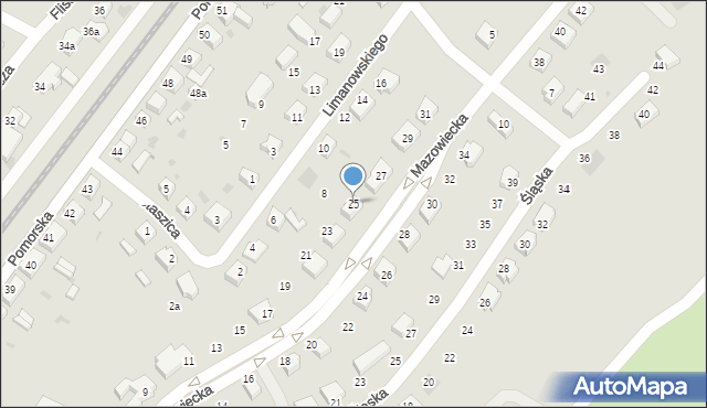 Gryfino, Mazowiecka, 25, mapa Gryfino