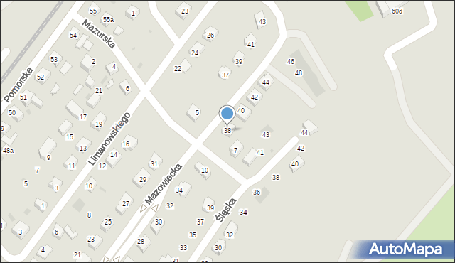 Gryfino, Mazowiecka, 38, mapa Gryfino