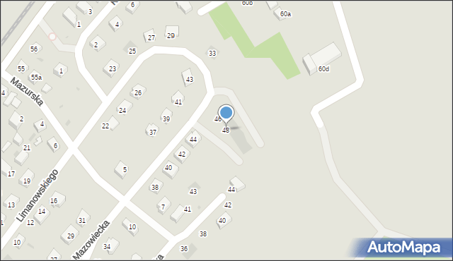 Gryfino, Mazowiecka, 48, mapa Gryfino