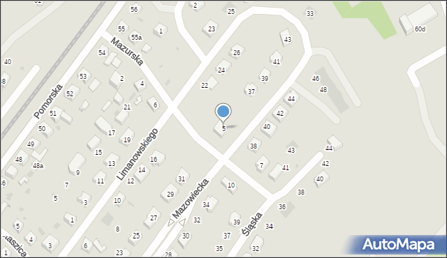 Gryfino, Mazurska, 5, mapa Gryfino