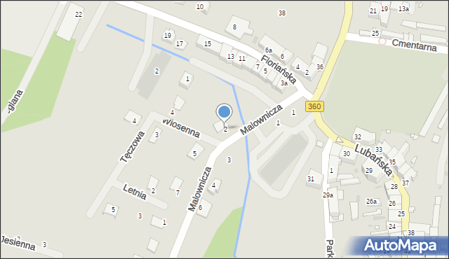 Gryfów Śląski, Malownicza, 2, mapa Gryfów Śląski