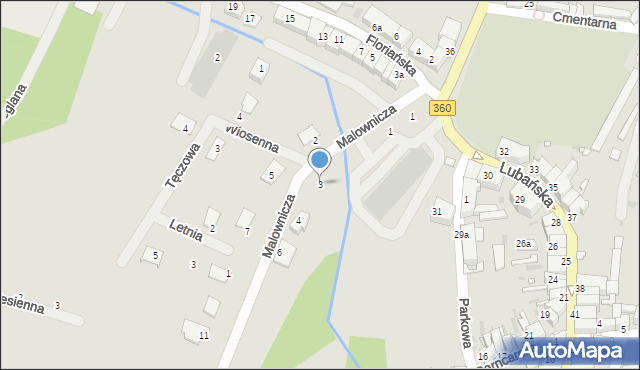 Gryfów Śląski, Malownicza, 3, mapa Gryfów Śląski