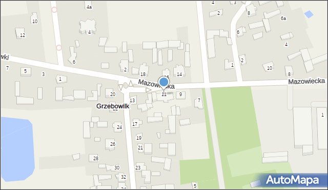 Grzebowilk, Mazowiecka, 11, mapa Grzebowilk