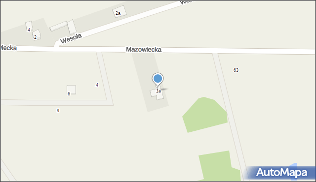 Grzebowilk, Mazowiecka, 1a, mapa Grzebowilk
