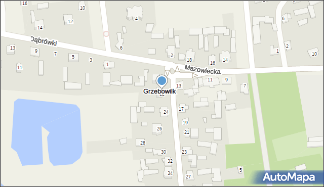 Grzebowilk, Mazowiecka, 22, mapa Grzebowilk