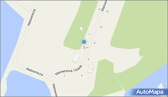 Grzegorzewice, Malownicza Osada, 5, mapa Grzegorzewice