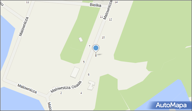 Grzegorzewice, Malownicza Osada, 8, mapa Grzegorzewice