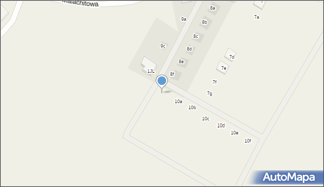 Grzepnica, Malachitowa, 10, mapa Grzepnica