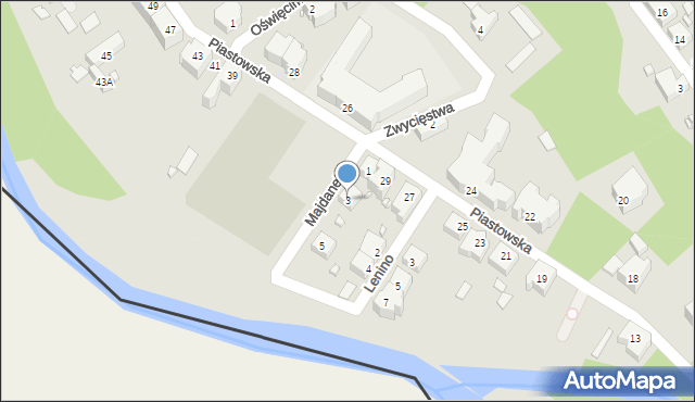 Gubin, Majdanek, 3, mapa Gubin