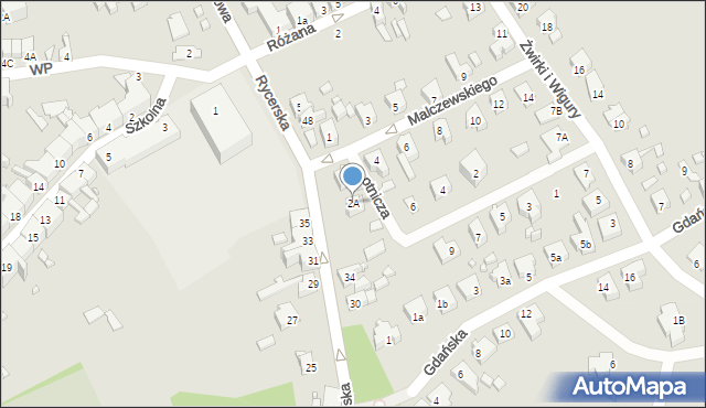 Gubin, Malczewskiego, 2A, mapa Gubin