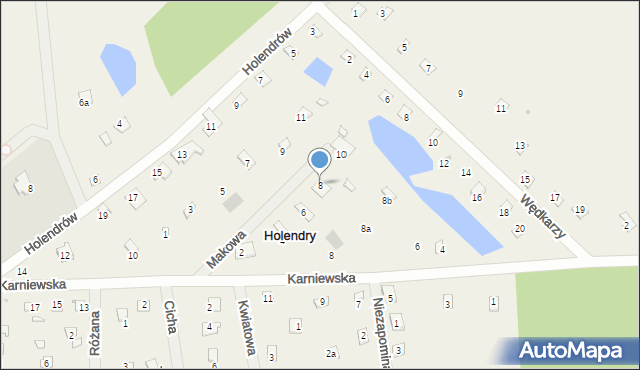 Holendry, Makowa, 8, mapa Holendry
