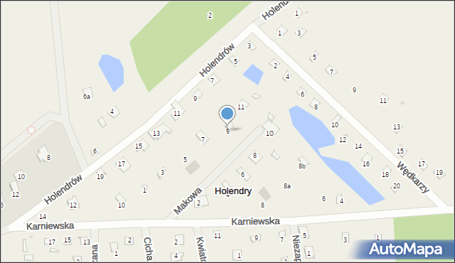 Holendry, Makowa, 9, mapa Holendry
