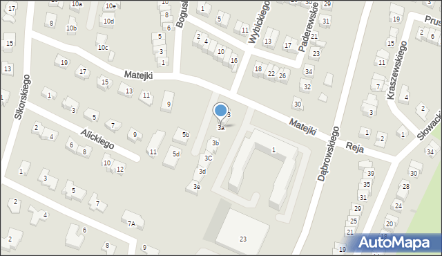 Iława, Matejki Jana, 3a, mapa Iława
