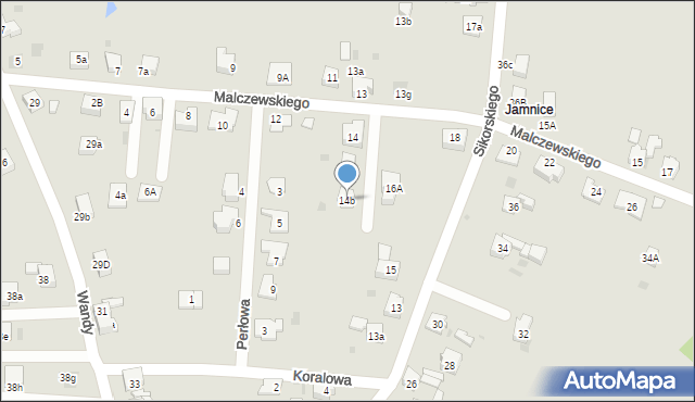 Imielin, Malczewskiego Jacka, 14b, mapa Imielin