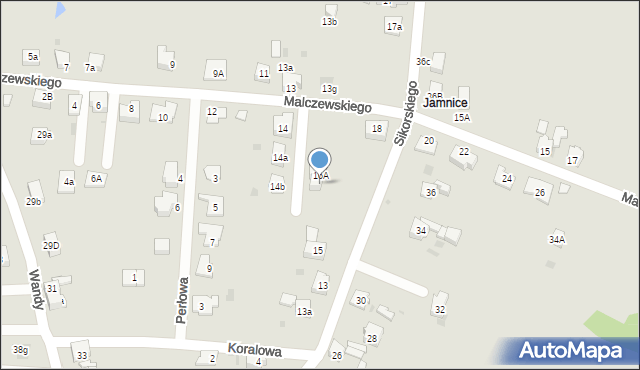 Imielin, Malczewskiego Jacka, 16B, mapa Imielin