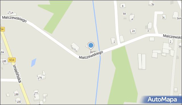 Imielin, Malczewskiego Jacka, 1A, mapa Imielin