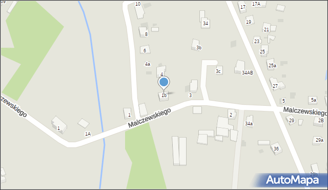 Imielin, Malczewskiego Jacka, 1b, mapa Imielin