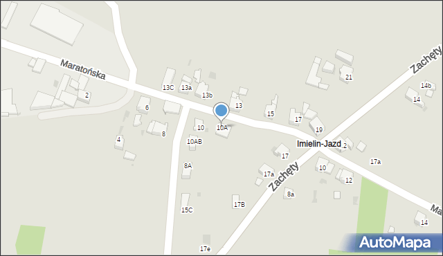 Imielin, Maratońska, 10A, mapa Imielin