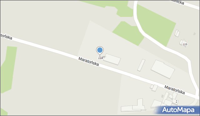 Imielin, Maratońska, 11a, mapa Imielin