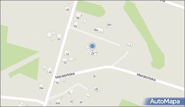 Imielin, Maratońska, 1a, mapa Imielin