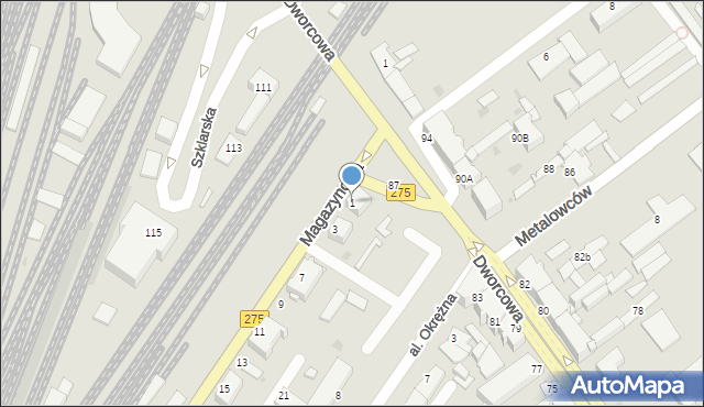 Inowrocław, Magazynowa, 1, mapa Inowrocławia