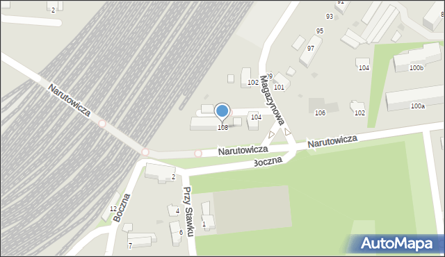 Inowrocław, Magazynowa, 108, mapa Inowrocławia