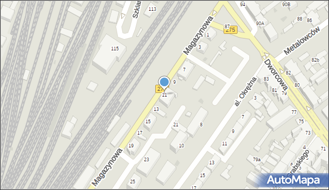 Inowrocław, Magazynowa, 11, mapa Inowrocławia