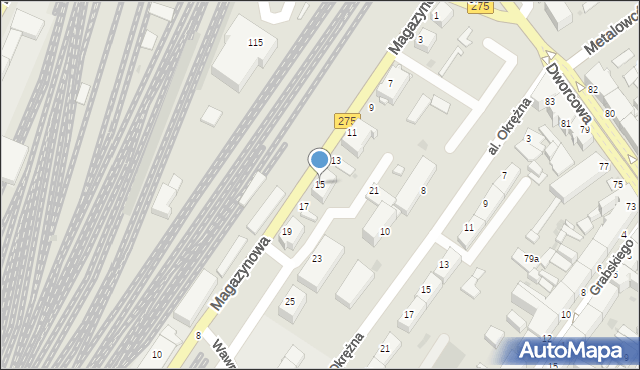 Inowrocław, Magazynowa, 15, mapa Inowrocławia