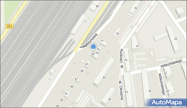 Inowrocław, Magazynowa, 81, mapa Inowrocławia