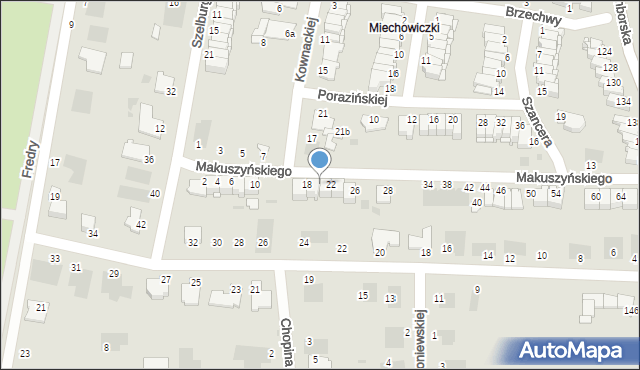 Inowrocław, Makuszyńskiego Kornela, 20, mapa Inowrocławia
