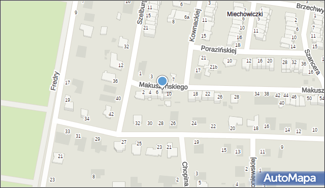 Inowrocław, Makuszyńskiego Kornela, 8, mapa Inowrocławia