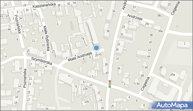 Inowrocław, Mała Andrzeja, 10, mapa Inowrocławia