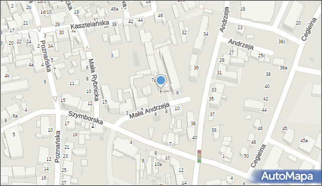 Inowrocław, Mała Andrzeja, 7, mapa Inowrocławia