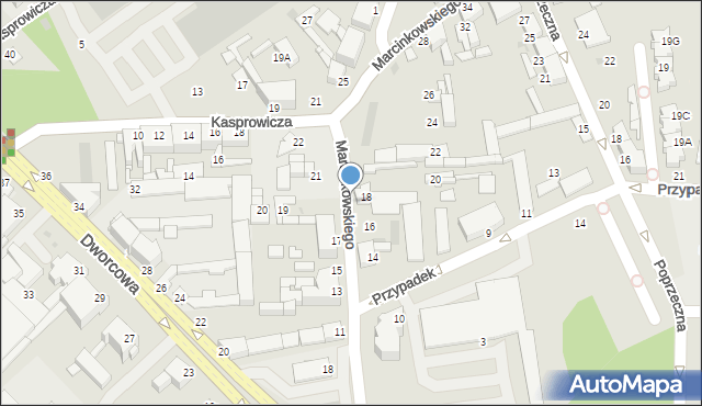 Inowrocław, Marcinkowskiego Karola, 20a, mapa Inowrocławia