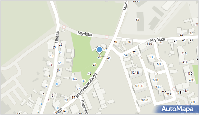 Inowrocław, Marcinkowskiego Karola, 45, mapa Inowrocławia