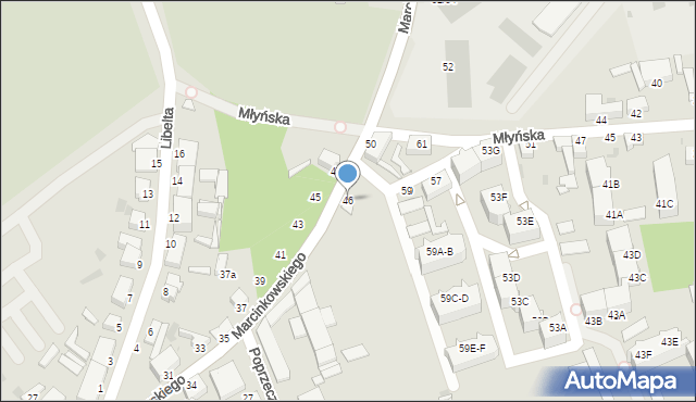 Inowrocław, Marcinkowskiego Karola, 46, mapa Inowrocławia