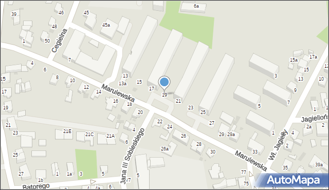 Inowrocław, Marulewska, 19, mapa Inowrocławia