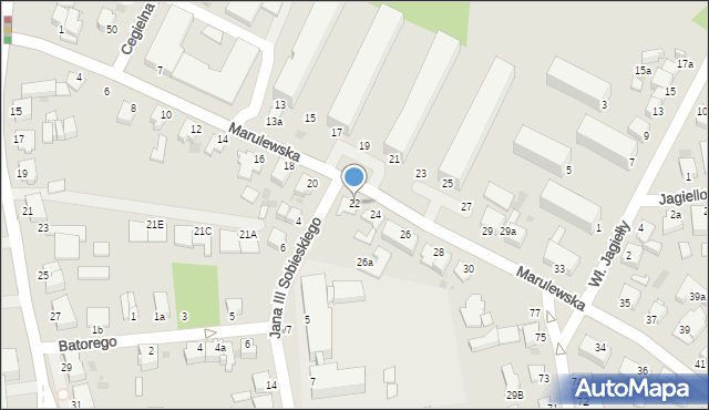 Inowrocław, Marulewska, 22, mapa Inowrocławia