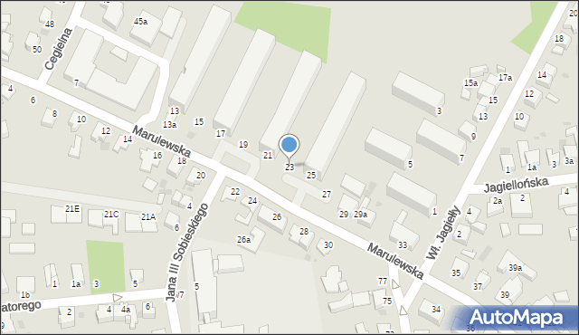 Inowrocław, Marulewska, 23, mapa Inowrocławia