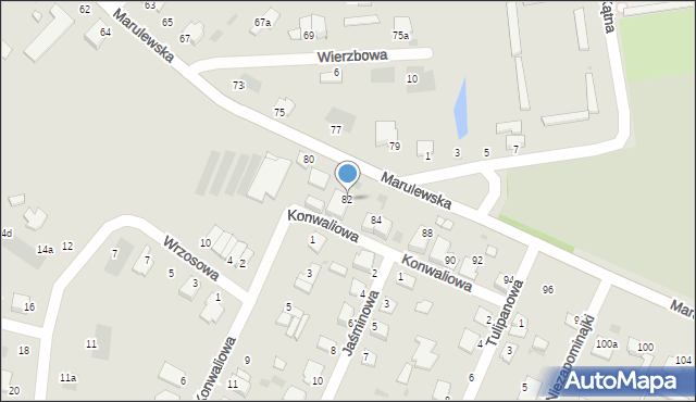Inowrocław, Marulewska, 82, mapa Inowrocławia