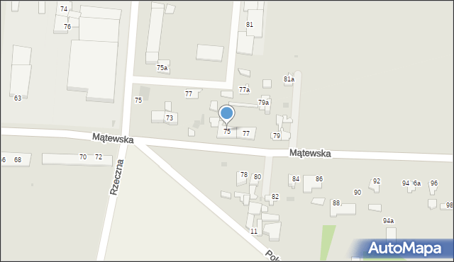 Inowrocław, Mątewska, 75, mapa Inowrocławia