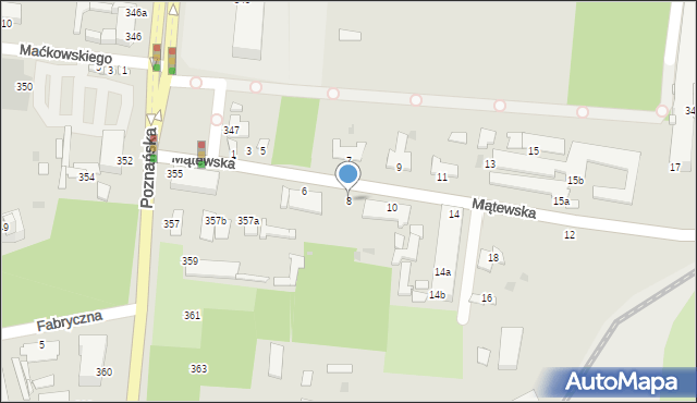 Inowrocław, Mątewska, 8, mapa Inowrocławia